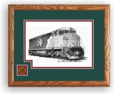 Canadian National Railroad 2445 art print framed in style D