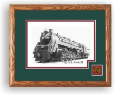 Canadian National Railroad 6060 art print framed in style D