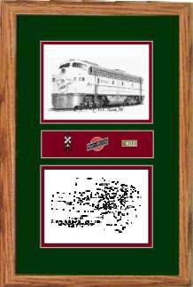Chicago and North Western Railroad 5025 art print framed in style F