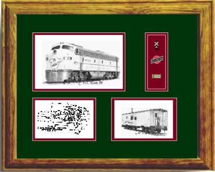 Chicago and North Western Railroad 5025 art print framed in style G