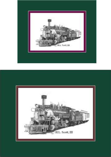 Durango and Silverton Narrow Gauge Railroad #476 art print matted