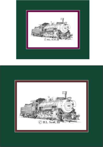 Durango and Silverton Narrow Gauge Railroad #481 art print matted