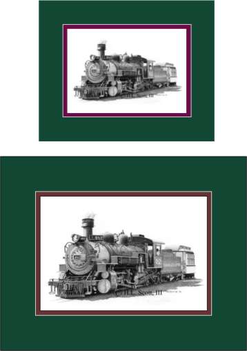 Durango and Silverton Narrow Gauge Railroad #482-2 art print matted