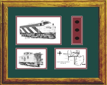 Grand Trunk Railroad 9020 art print framed in style G