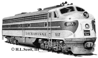 Lackawana Railroad 817 art print