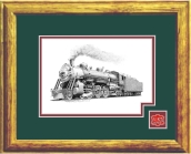 MKT railroad art print framed in style B