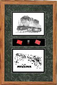 Milwaukee Road Railroad #141 art print framed in style F
