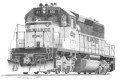 Milwaukee Road Railroad 141 art print