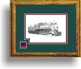 Northwestern Pacific Railroad 112 art print framed in style D