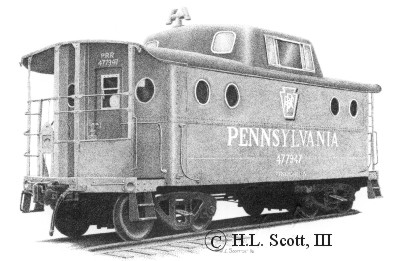 Pennsylvania Railroad Caboose art print
