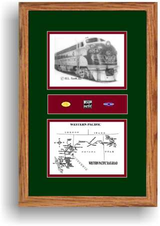 Western Pacific Railroad 805 art print framed