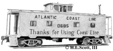 Atlantic Coast Line Railroad caboose art print