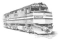 Amtrak Railroad F-40 locomotive art print