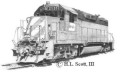 Burlington Northern Railroad 2523 art print