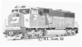 Burlington Northenr Railroad 9283 art print