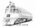 Burlington Route Railroad 9908 art print