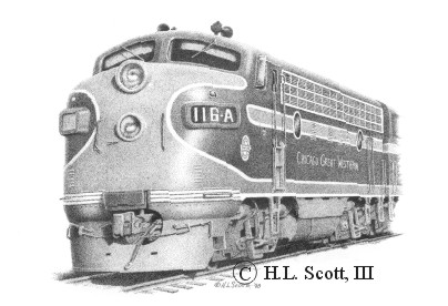 Chicago Great Western Railroad #116 art print