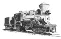 Climax locomotive art print