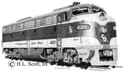 Chesapeake and Ohio Railroad 4020 art print