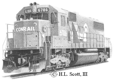 CONRAIL Railroad #6786 art print