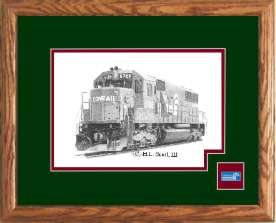 CONRAIL Railroad #6786 framed style D