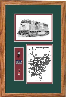 CSX Railroad #4790 art print framed style F