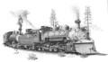 Cumbres and Toltec railroad 487 art print