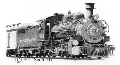 Durango and Silverton Narrow Gauge Railroad 481 art print