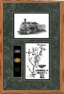 Durango and Silverton Narrow Gauge Railroad 482 art print framed in style F