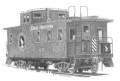 Great Northern Railwasy caboose art print