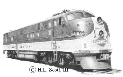 Illinois Central Railroad #4003 art print