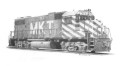 MKT railroad 313 art print