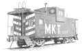 MKT railroad caboose art print