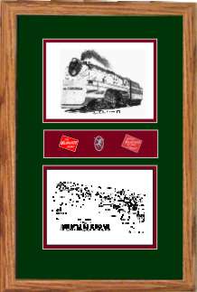 Milwaukee Road Railroad #100 art print framed in style F