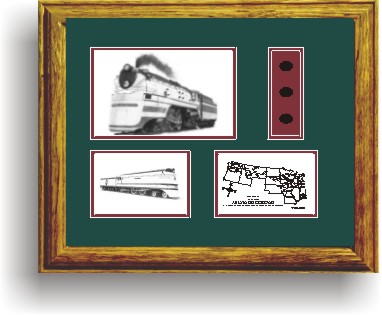 Milwaukee Road Railroad 100 art print framed style G