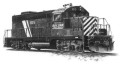 Montana Rail Link Railroad 105 art print