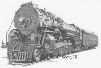 New York Cantral Railroad #3135 art print