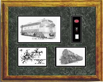 New York Central #4080 art print framed in style G