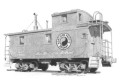 Northern Pacific Railway caboose art print 1266