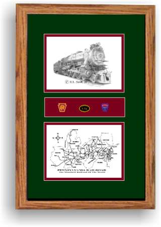 Pennsylvania Railroad art print framed