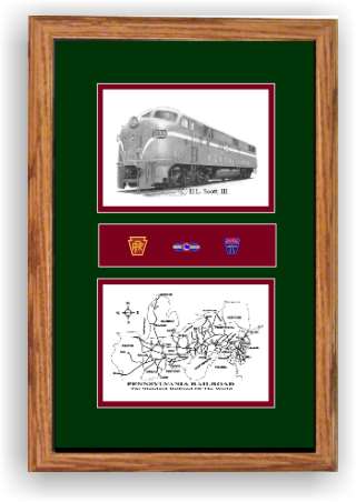 Pennsylvania RAilroad art print framed