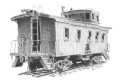 Rock Island Railroad caboose art print