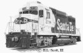 Santa Fe Railroad 2718 art print