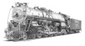 Santa Fe Railroad 3751 art print