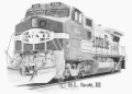 Santa Fe Railroad  554 art print