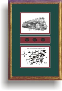 Southern Railway 1401 art print framed style f