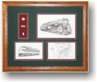 Southern Railway 1401 art print framed