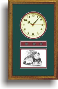 Southern Pacific Railroad 4449 art print in a clock style I