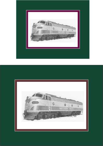 Southern Pacific Railroad #6051 matted
