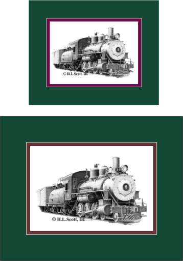 Southern Pacific Railroad #9 Slim Princess matted